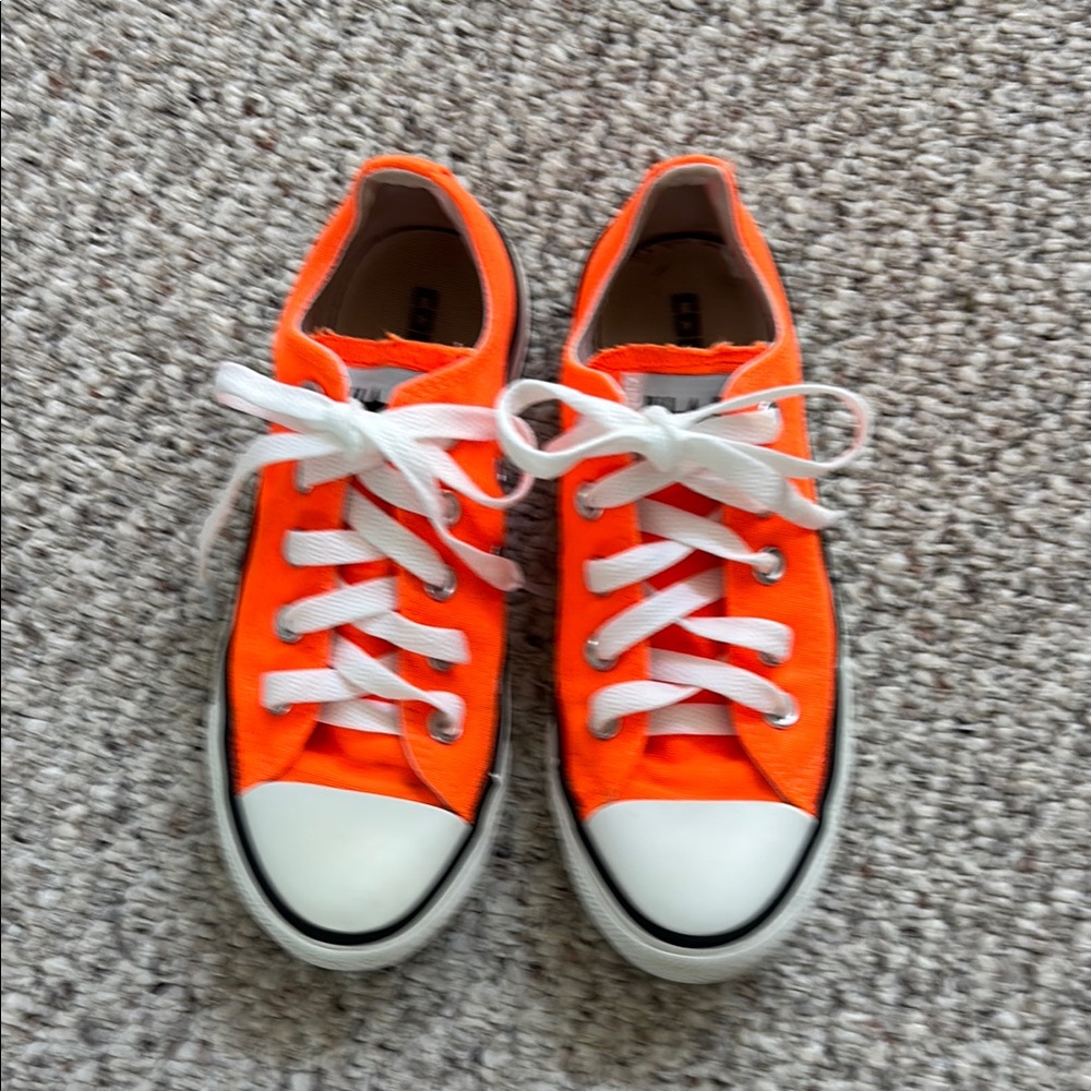 Converse Orange White Sneakers Classic Low-Top Design